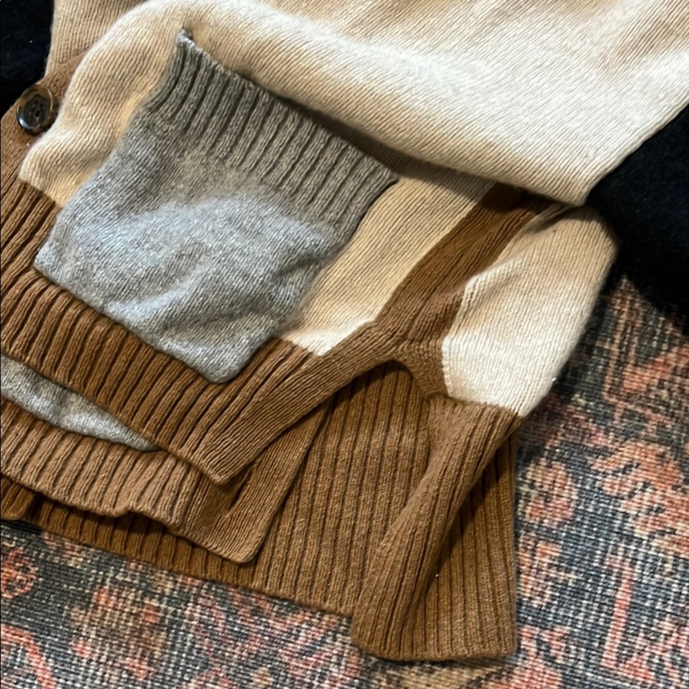Frame Cashmere Colorblock Cardigan - Picture 8 of 9